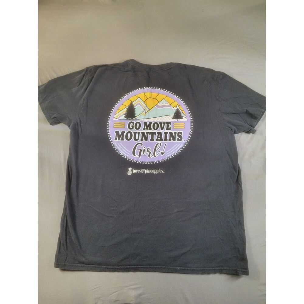 Love & Pineapples Go Move Mountains Girl Graphic T-Shirt XL